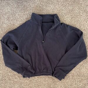 Black Quarter-Zip Pullover